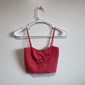 Aritzia Babaton twist front knit tank in Coral size Small